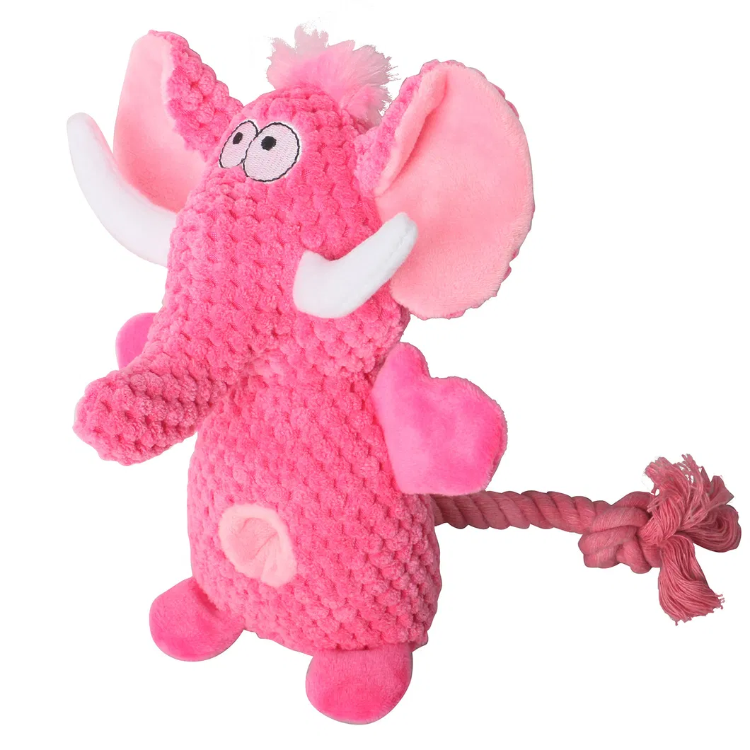 Juguete de perro de peluche Snuffle Elephant suave, interactivo y chirriante con golosinas ocultas, diseño personalizado OEM para entrenamiento y diversión