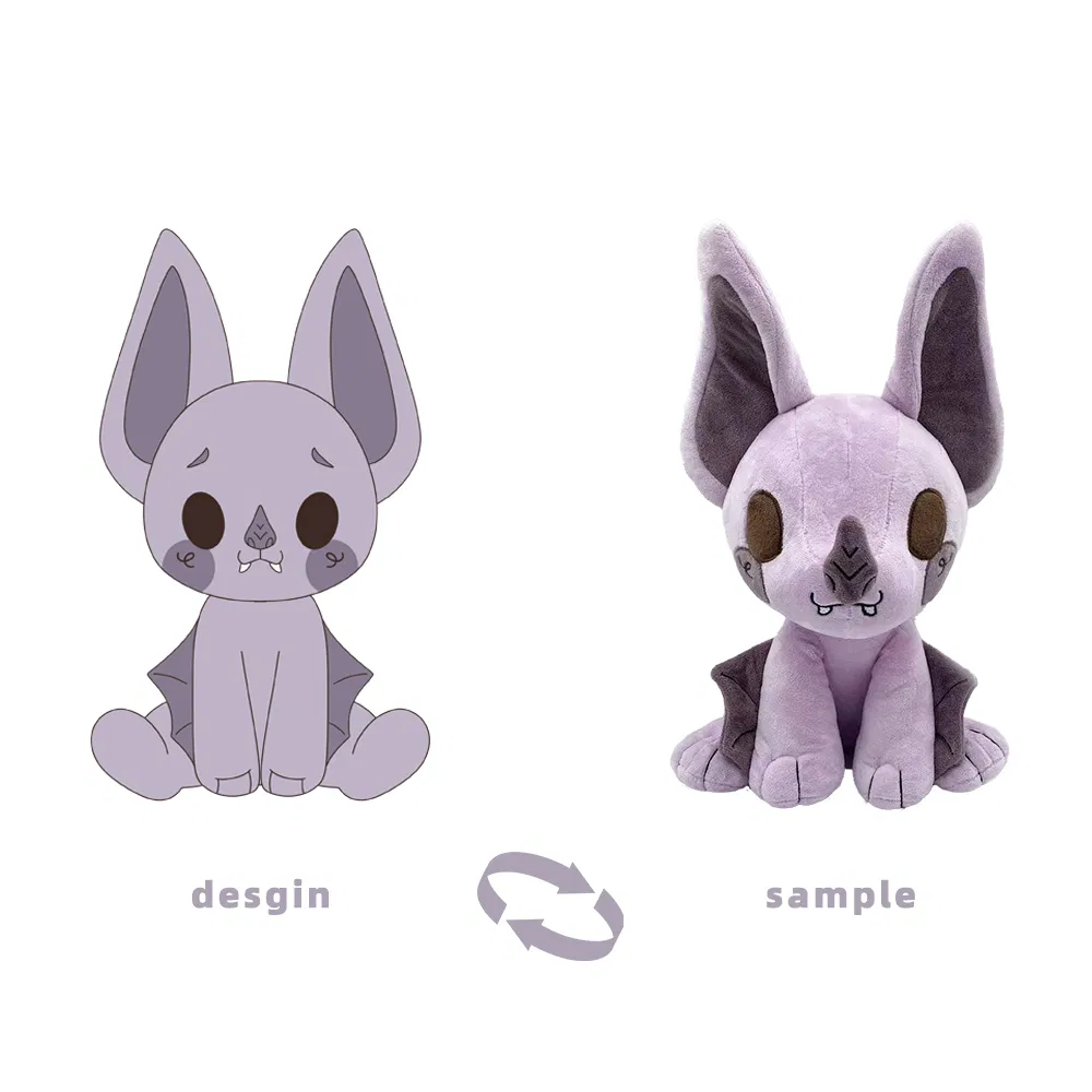 Peluches de marca propia personalizados con relleno hipoalergénico, serie de juguetes de animales personalizados, perro, zorro, juguete de peluche, relleno de algodón PP premium
