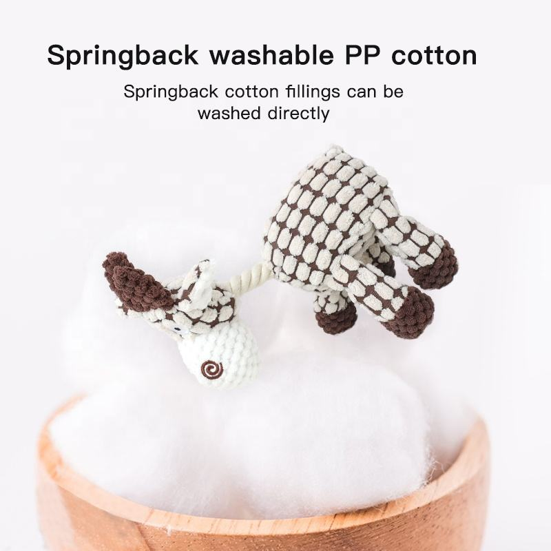 Juguete interactivo de peluche en forma de animal popular con sonido para masticar perros