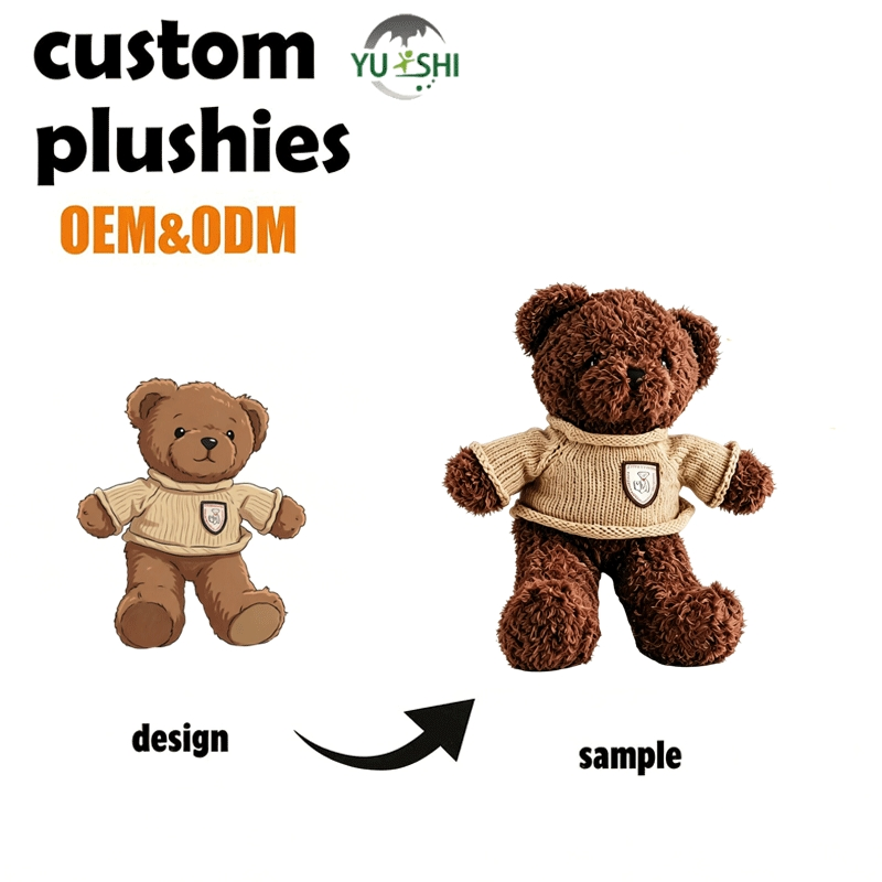 Fabricante de juguetes de felpa personalizados OEM ODM, peluches coleccionables, oso de peluche unisex personalizado, regalo para niños