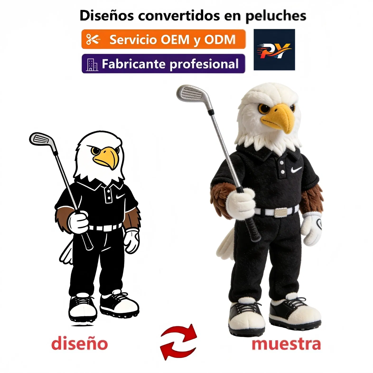 Muestra gratuita personalizada de peluche disponible, bordado detallado, souvenir de boda para perros, juguete de peluche promocional personalizado