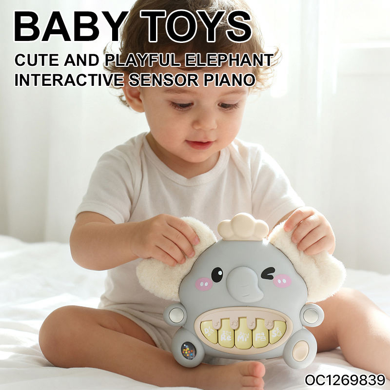 Productos en Tendencia 2026 Nuevo Llegada Juguete de Peluche para Bebés con Sonido Musical Electrónico Piano Colgante con Mordedor Suave Rascador de Peluche