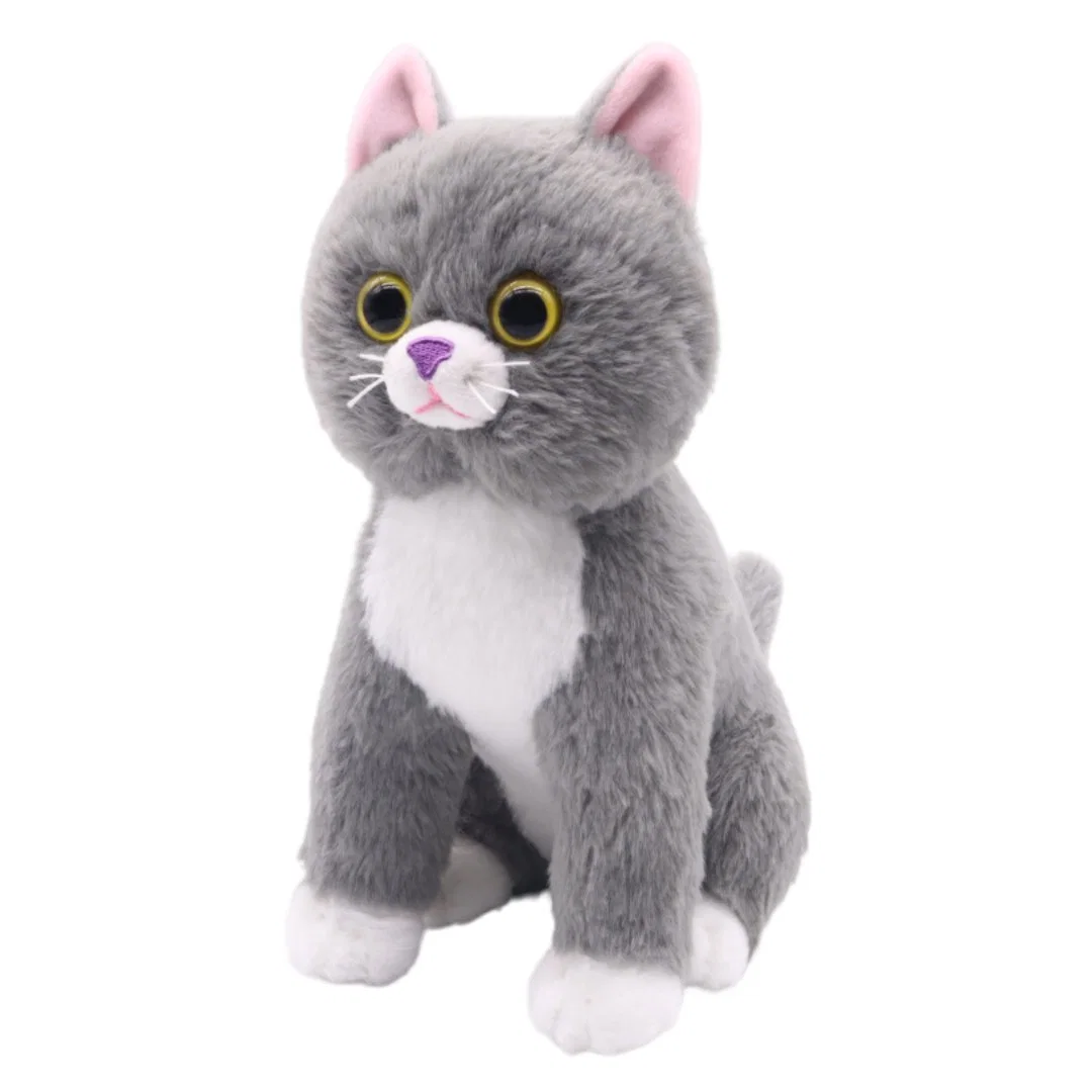 Juguete de gato de peluche suave y realista para niños, regalo de juguetes de peluche fabricado