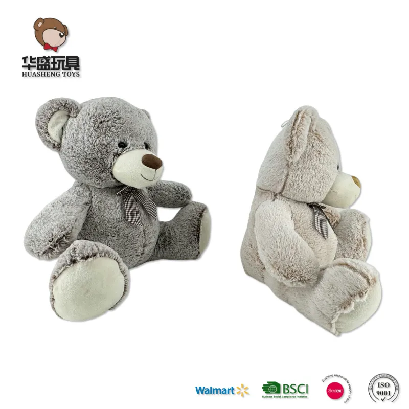 Juguetes de peluche de oso pardo de calidad premium con logo personalizado de oso de peluche