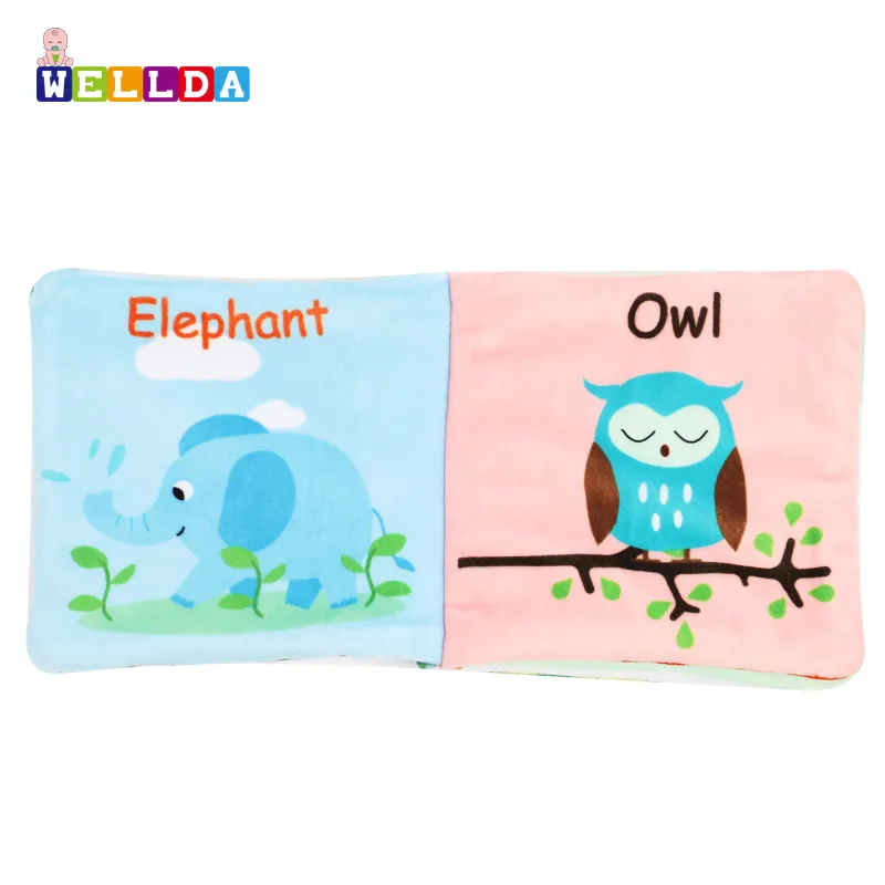 Libros de tela de minky suave para bebés, libro de tela de tela no tóxica, juguetes educativos