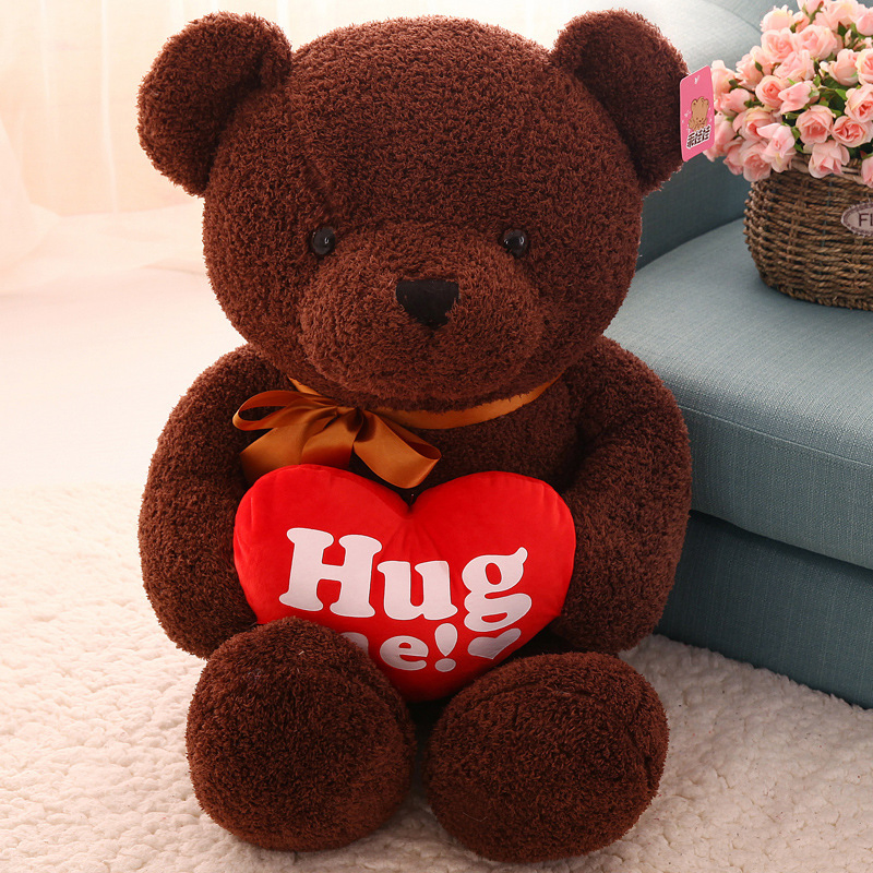 Precio mayorista de San Valentín; regalo del Día de San Valentín, decoración del hogar, confesión, abrazo, gran oso de peluche vestido