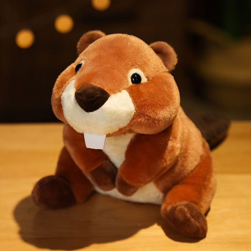 Precio al por mayor muñeca personalizada diseño personalizado juguetes super suaves simulación realista tamaño pequeño lindo peluche de marmota marrón fábrica de juguetes