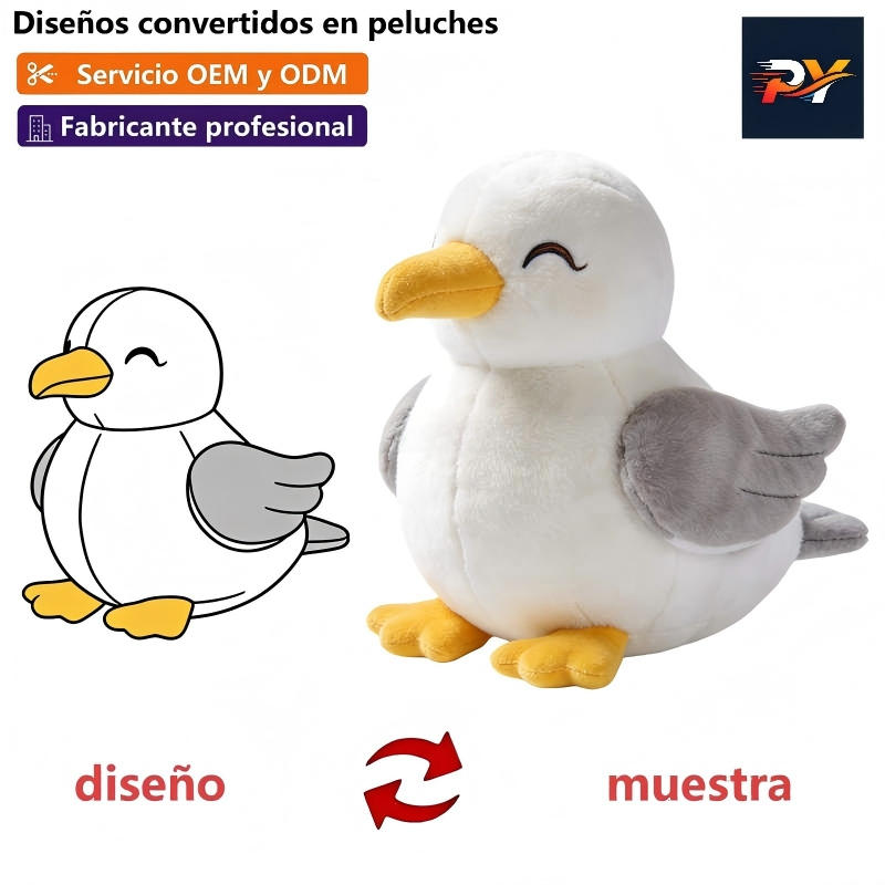 Juguetes de felpa super suaves personalizados de China, pequeños pájaros, regalos promocionales, algodón orgánico, relleno de algodón PP, alivio del estrés
