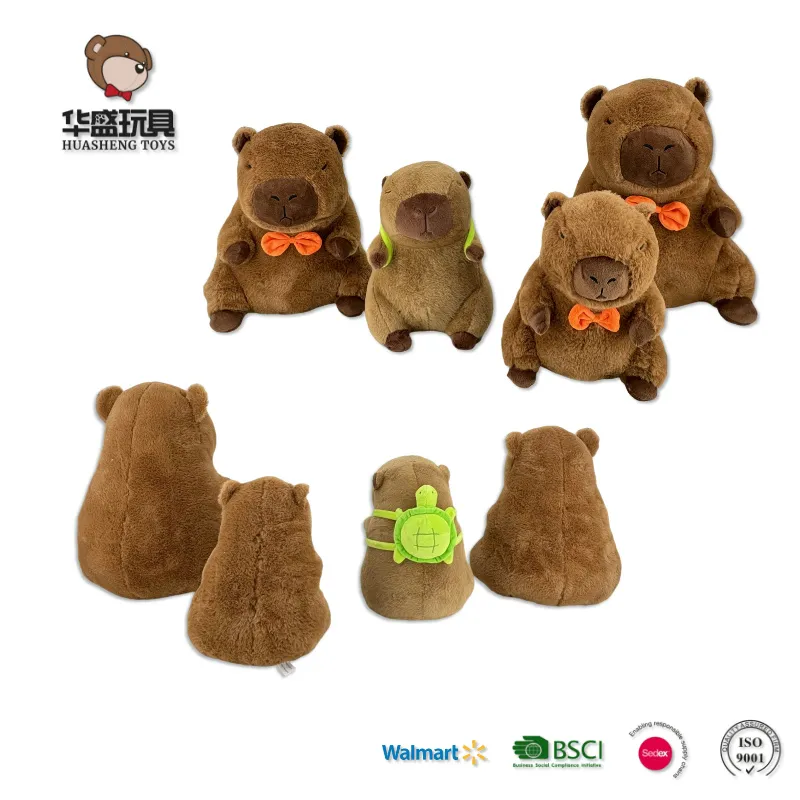 Productos calientes OEM ODM lindo juguete de peluche capibara animal de peluche