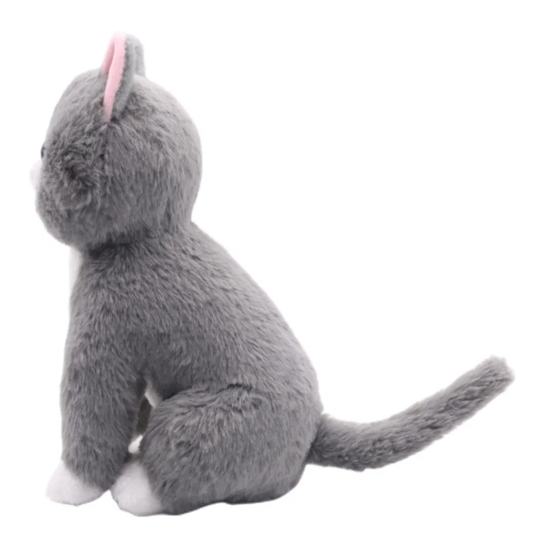 Juguete de gato de peluche suave y realista para niños, regalo de juguetes de peluche fabricado