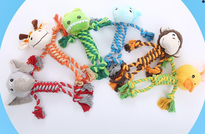 Juguetes para mascotas en forma de animal, juguetes de peluche para perros, juguetes de masticar, nudos de cuerda, juguete de peluche para mascotas