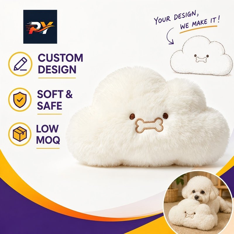 Muñeca Cara Feliz Ecológica de Algodón Orgánico Súper Suave Relleno de Algodón PP Juguete de Mascota Personalizado para Regalo en Eventos