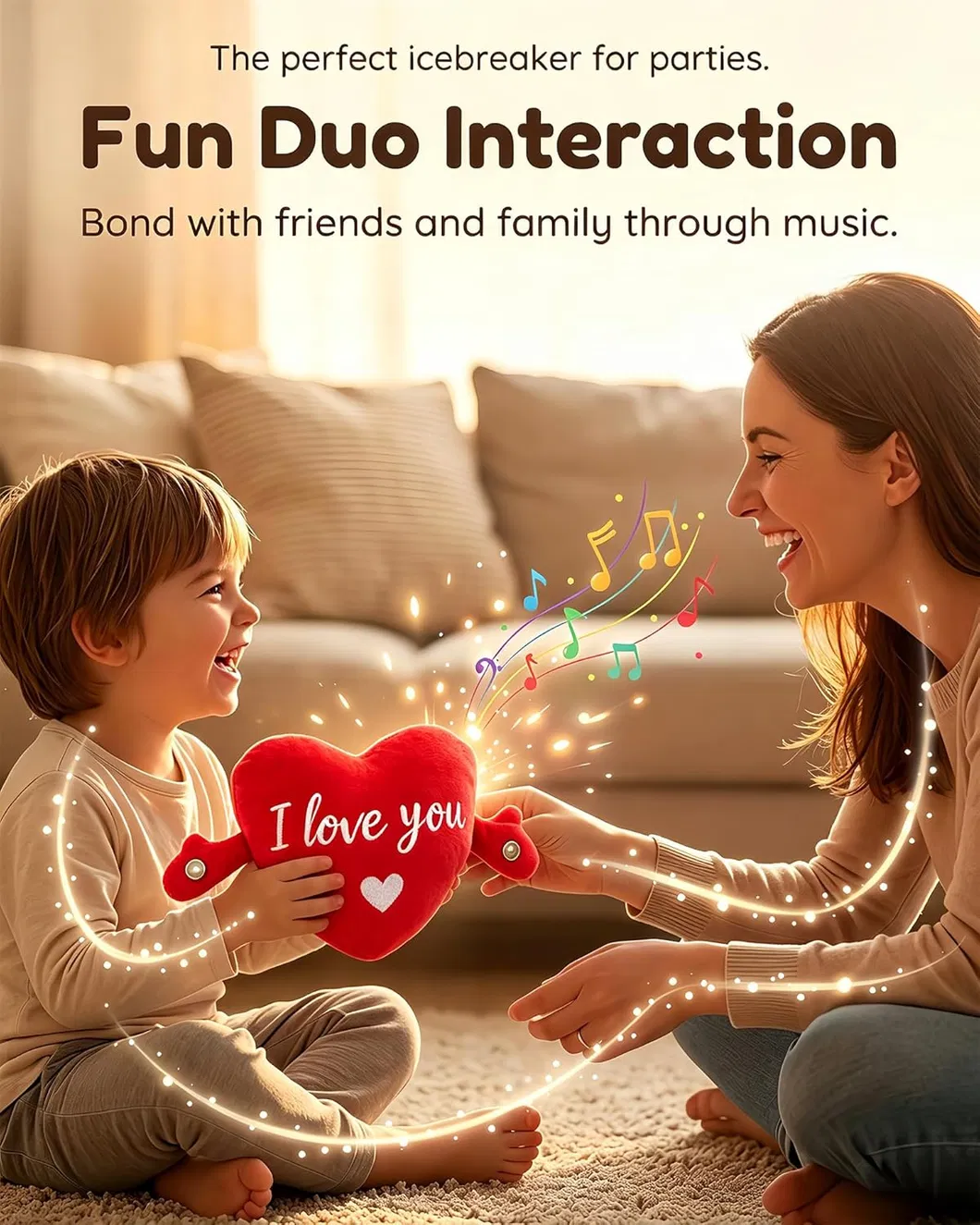 Juguete de peluche musical interactivo creativo