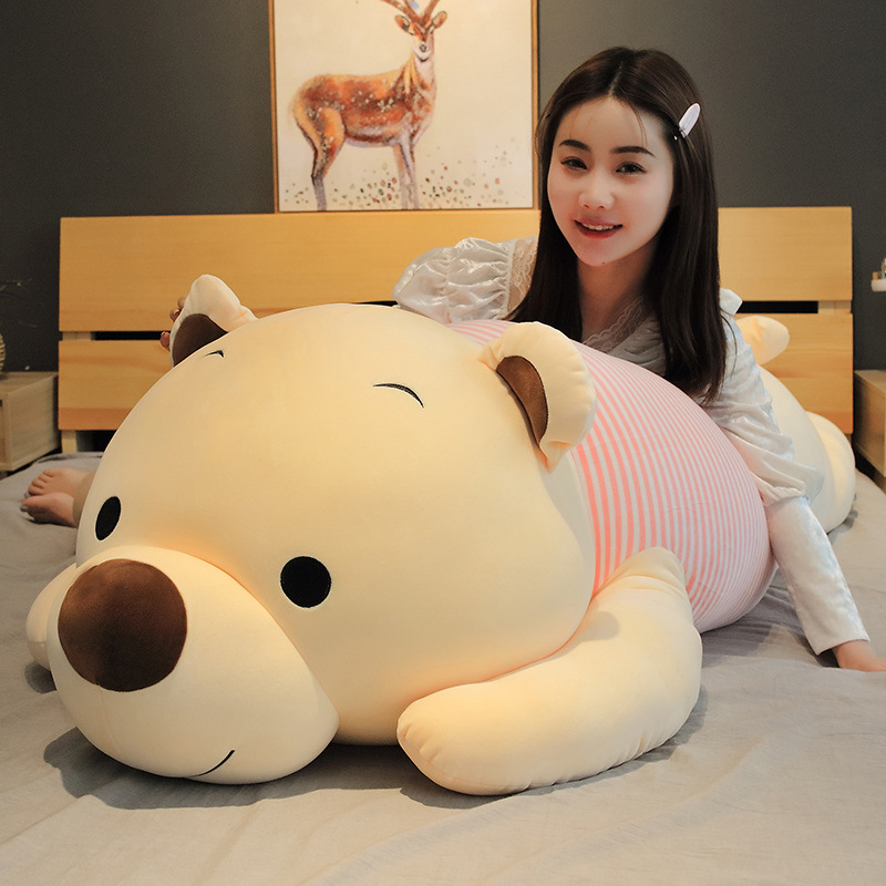 Precio mayorista cojín de sofá personalizado diseño a medida súper suave juguetes de peluche rellenos lindos ositos de peluche marrones grandes almohadas para dormir fábrica
