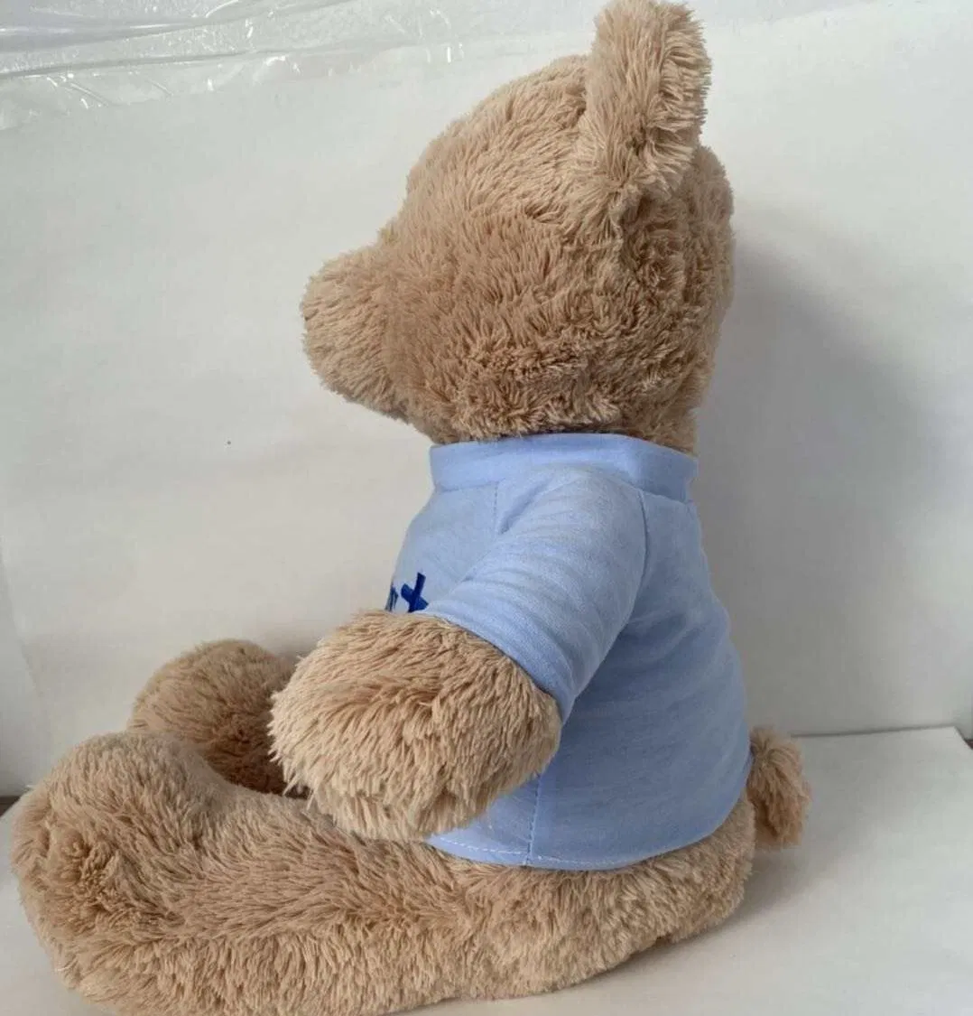 Osito de peluche suave marrón personalizable y personalizado para niños, juguete para bebés