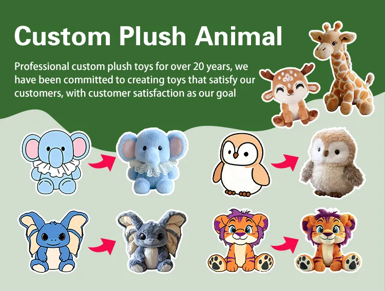 Fabricante de juguetes de peluche personalizados, animales de peluche suaves