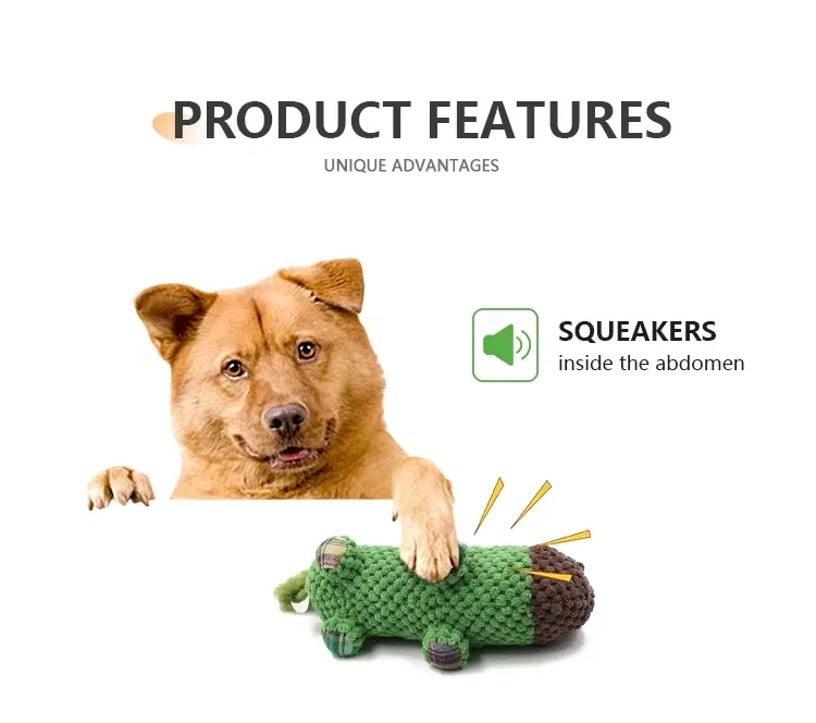 Juguete de peluche divertido para cachorros con forma de animal de peluche