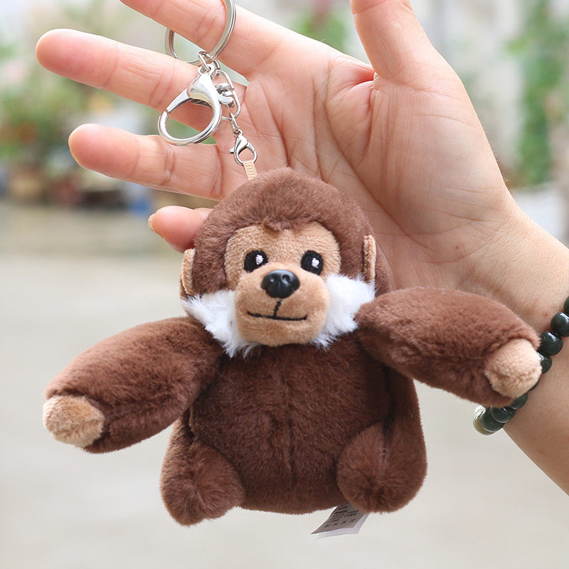 Juguete de gorila bebé personalizado, peluche de animal de peluche, llavero de mono de dibujos animados