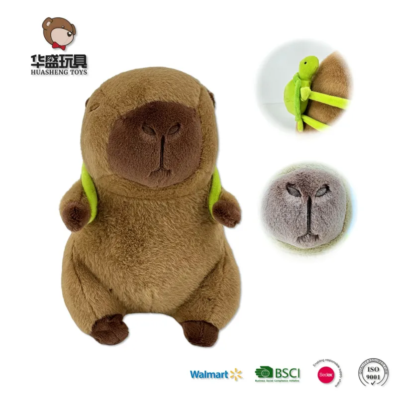 Productos calientes OEM ODM lindo juguete de peluche capibara animal de peluche