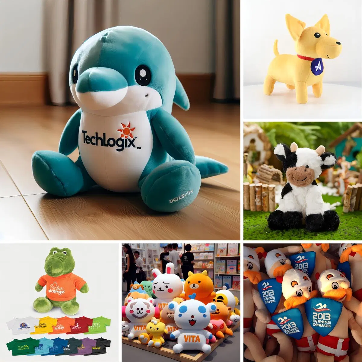 Fabricante OEM de precio mayorista, alta calidad, juguetes de peluche suaves y personalizados, adorables, sentados y de pie, regalos promocionales publicitarios de fábrica