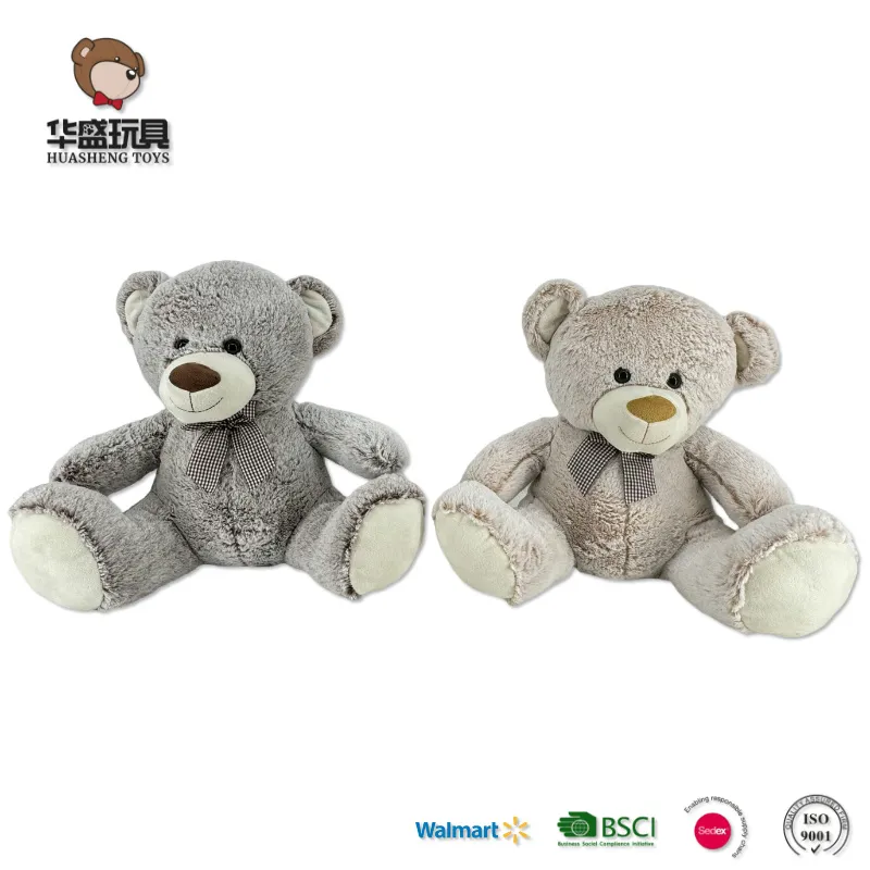Juguetes de peluche de oso pardo de calidad premium con logo personalizado de oso de peluche