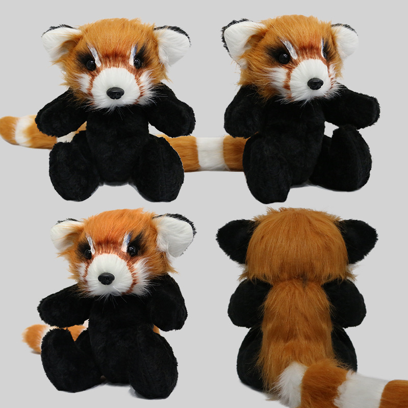 Juguetes de peluche súper suaves, adorables pequeños zorros y mapaches
