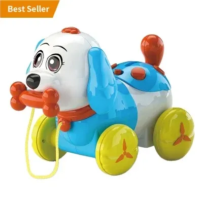 Juguete de peluche suave de pato amarillo musical de cartón para bebés