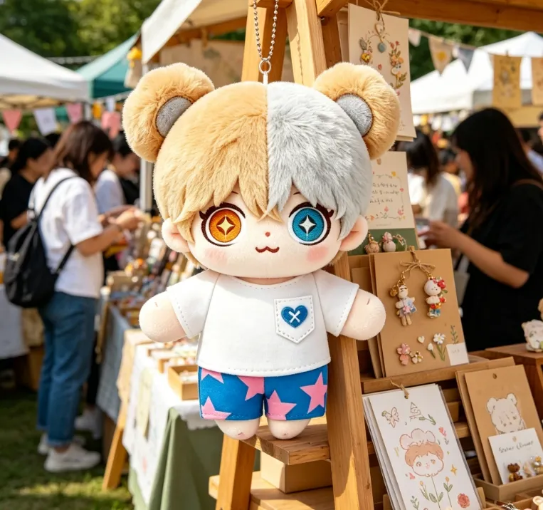 Muñeca de peluche de chica con dos coletas azules personalizadas, suave, uniforme de jk, juguete de personaje de dibujos animados para niños, regalos al por mayor