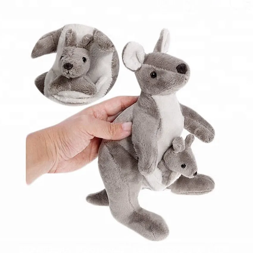 Juguete de peluche personalizado, lindo mini canguro bebé de Australia