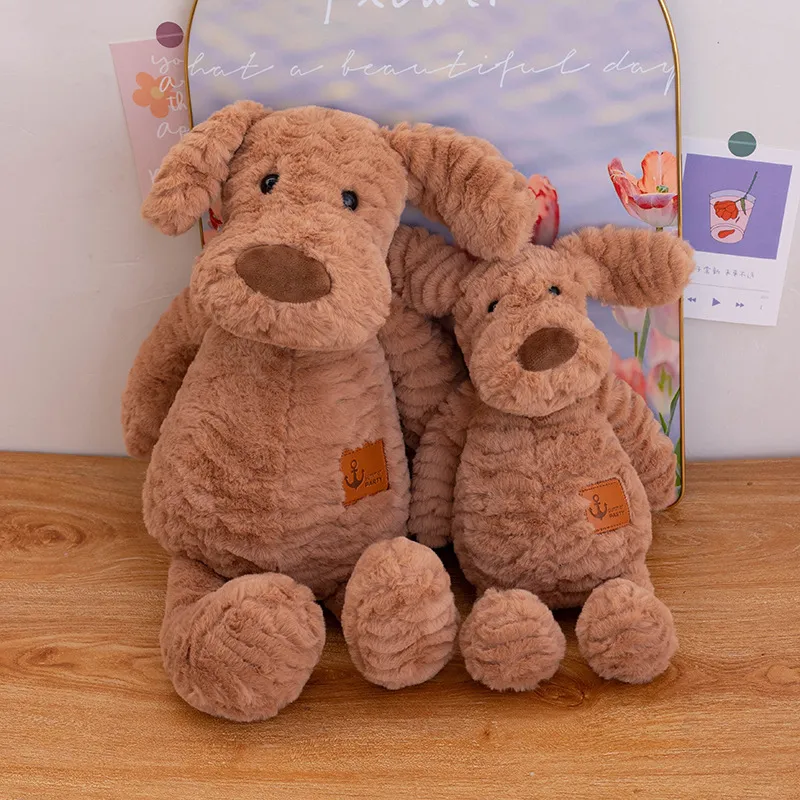 Juguete de peluche perro Teddy 18 cm animal de peluche suave con alivio del estrés y detalle bordado para todas las edades