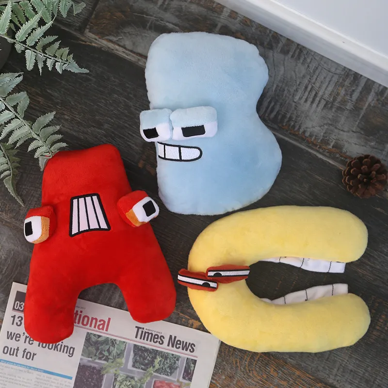 Alfabeto Lore Monstruo de Alfabeto Peluche Cojín Figura de Acción Juguete Educativo para Niños Colgante