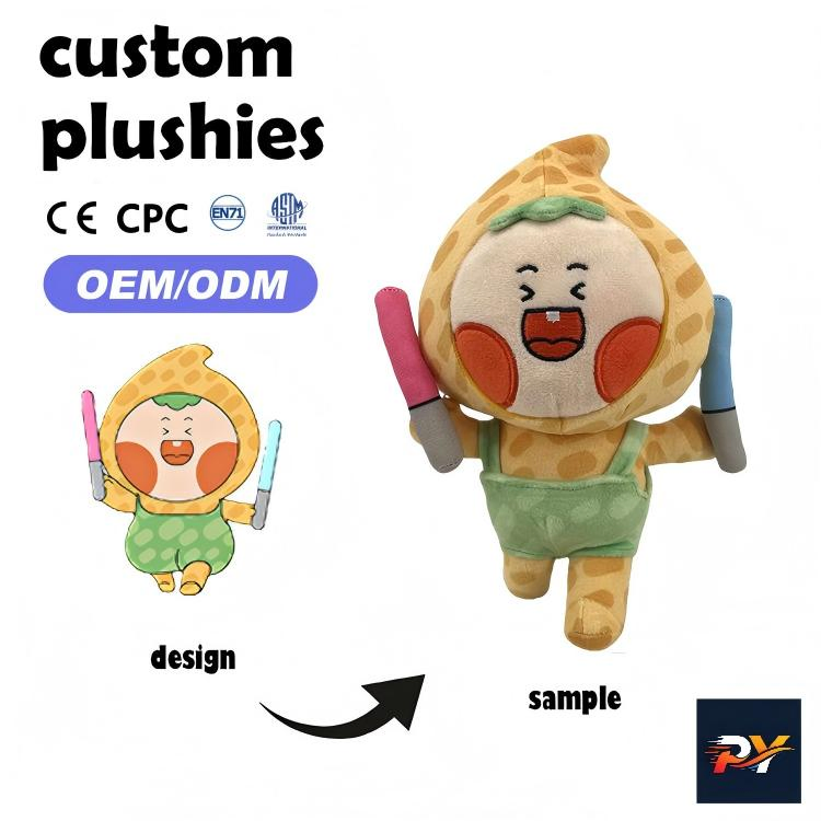 Juguete de peluche personalizado de oso polar blanco, relleno de algodón PP ecológico, técnica de bordado utilizada, juguete de peluche de alta calidad personalizado