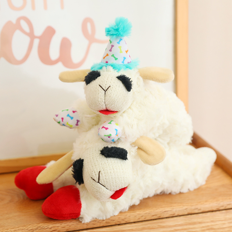 Venta Caliente Juguete de Peluche de Cordero de Cartoon Ecológico y Squeaky