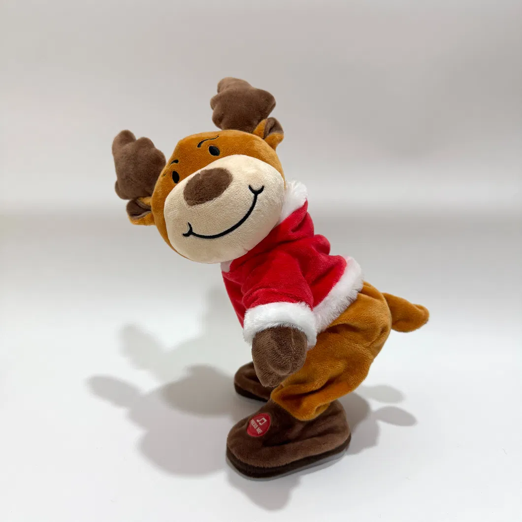 Juguete de peluche divertido que canta y baila para niños en Navidad