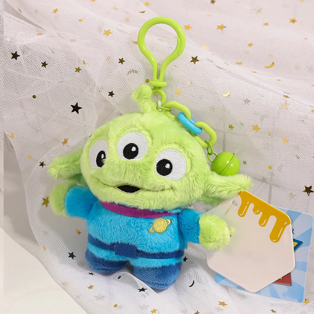 Llaveros de personajes de peluche de hada de flor de tres ojos de Pixar