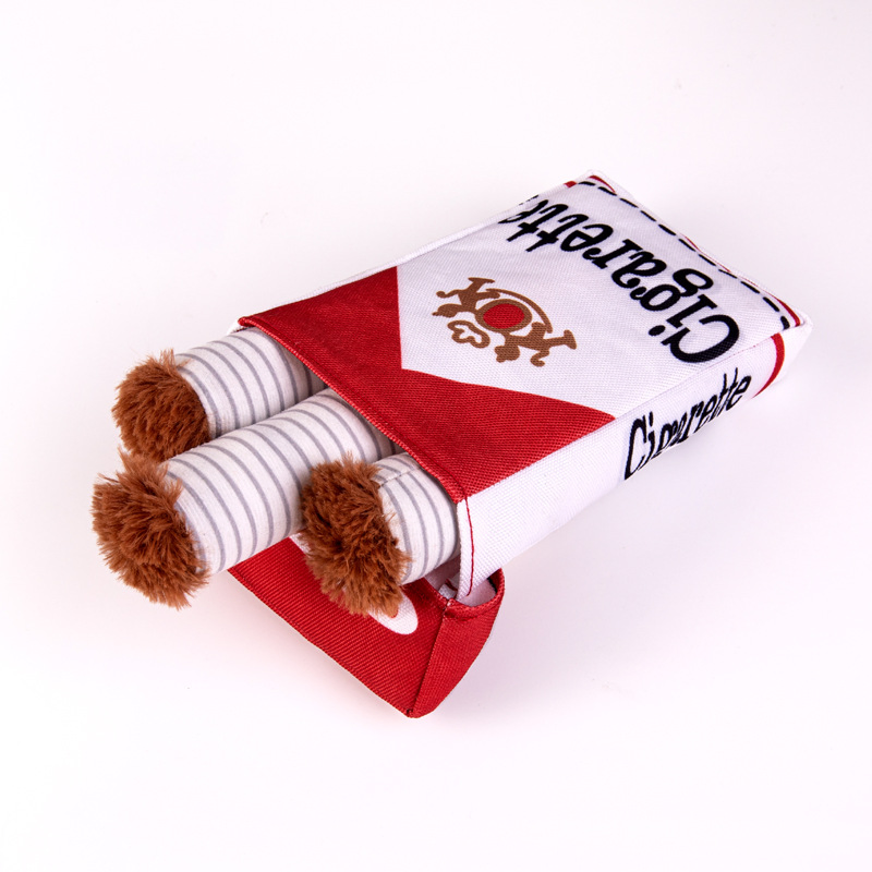 Juguetes para perros interactivos creativos de cigarrillos, juguetes de peluche divertidos para perros, juguete de peluche para masticar divertido, caja de cigarrillos, regalos para mascotas, productos para mascotas, juguete para perros, juguete para mascotas