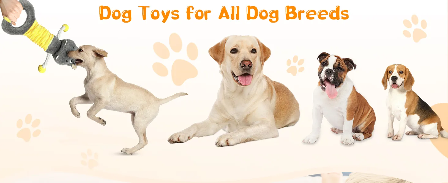 Juguete de perro de peluche grande y chirriante para horas de diversión juguetona