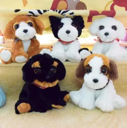 Juguetes de peluche personalizados de perro cachorro eléctrico musical que camina y ladra