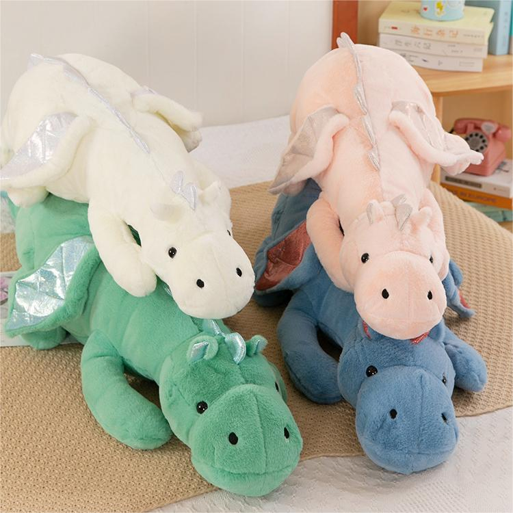 Juguete de peluche de dragón suave y personalizado, almohada de confort para bebés, juguete de animal de peluche