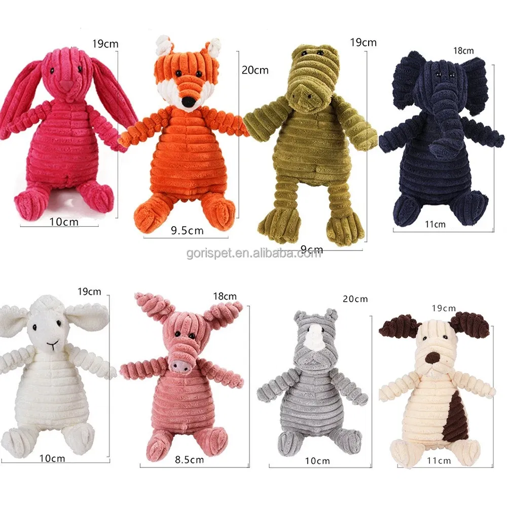 Juguete de masticar de lujo para perros, indestructible, interactivo, de peluche con sonido, juguete divertido en forma de animal para la limpieza dental