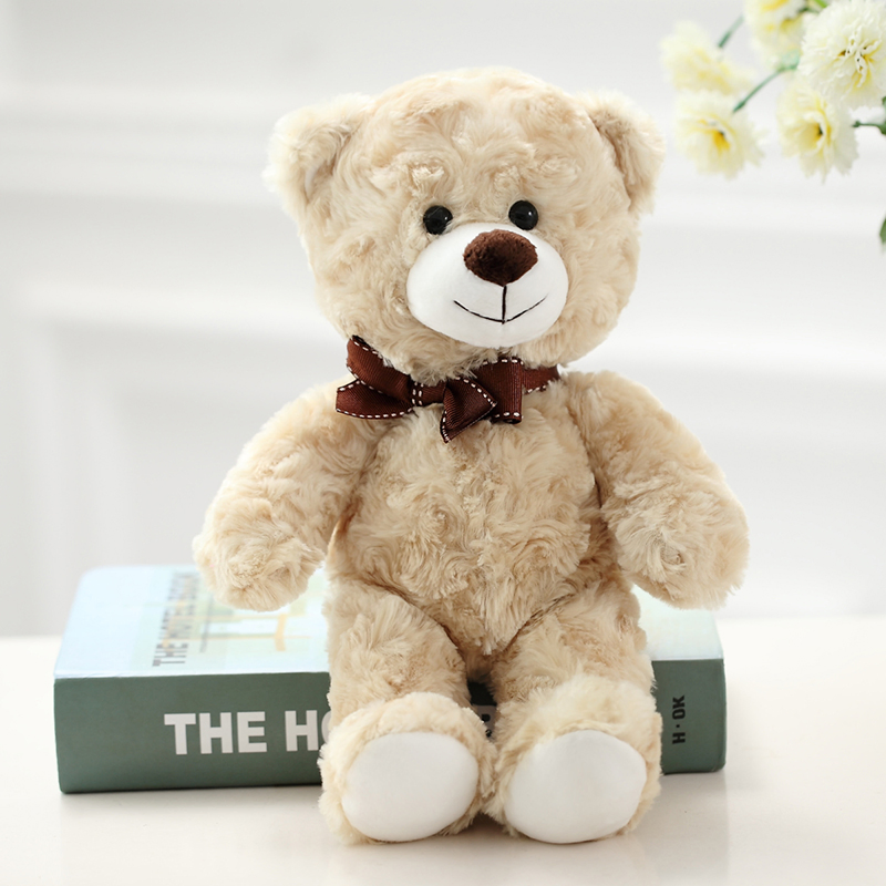 Juguetes de peluche personalizados al por mayor, ositos de peluche suaves y lindos, venta caliente de animales personalizados, oso de peluche marrón, juguete de peluche lindo, oso de peluche esponjoso para niños