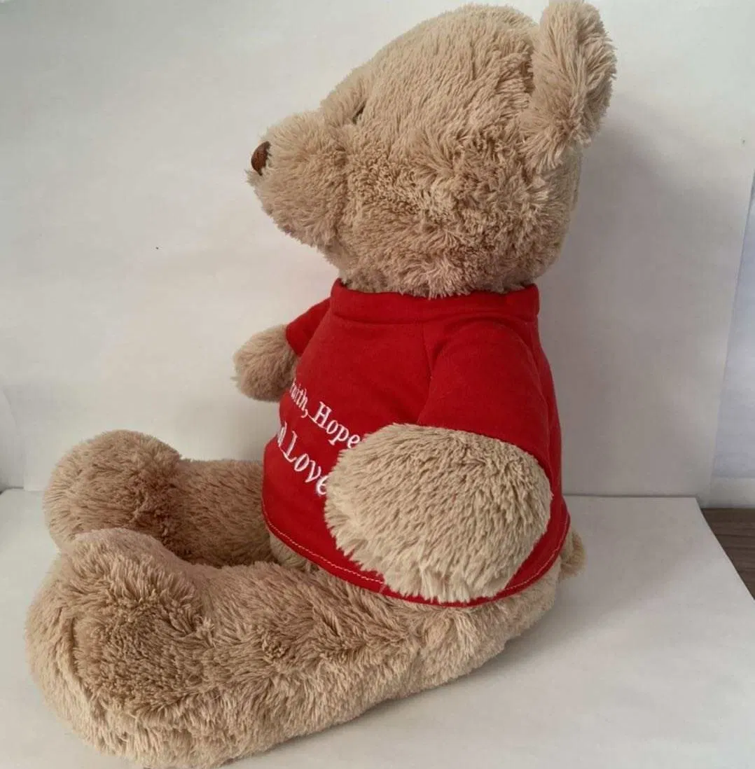 Osito de peluche suave marrón personalizable y personalizado para niños, juguete para bebés