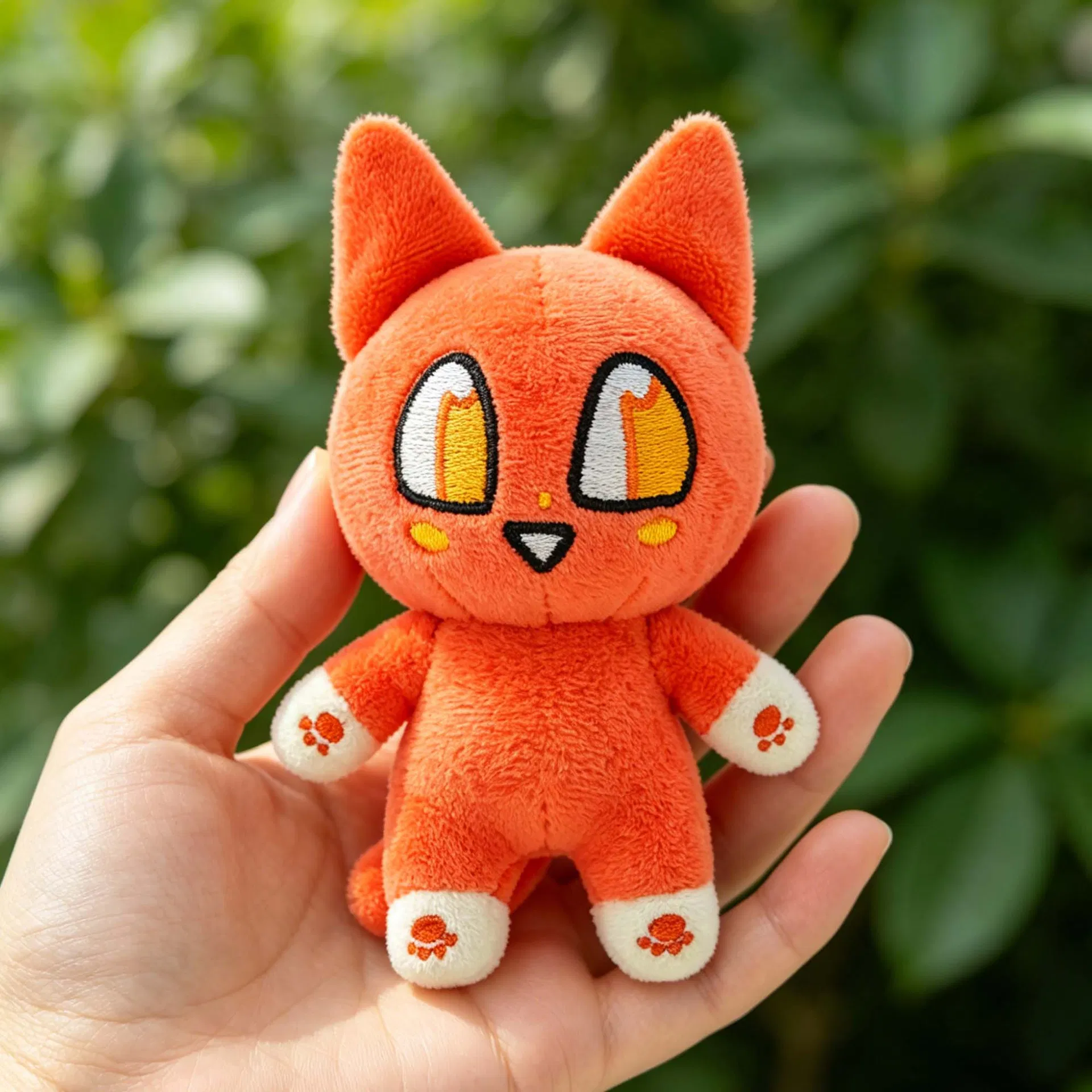Llave de gato naranja lindo personalizada regalo decoración de bolsa para chicas mini juguete de peluche