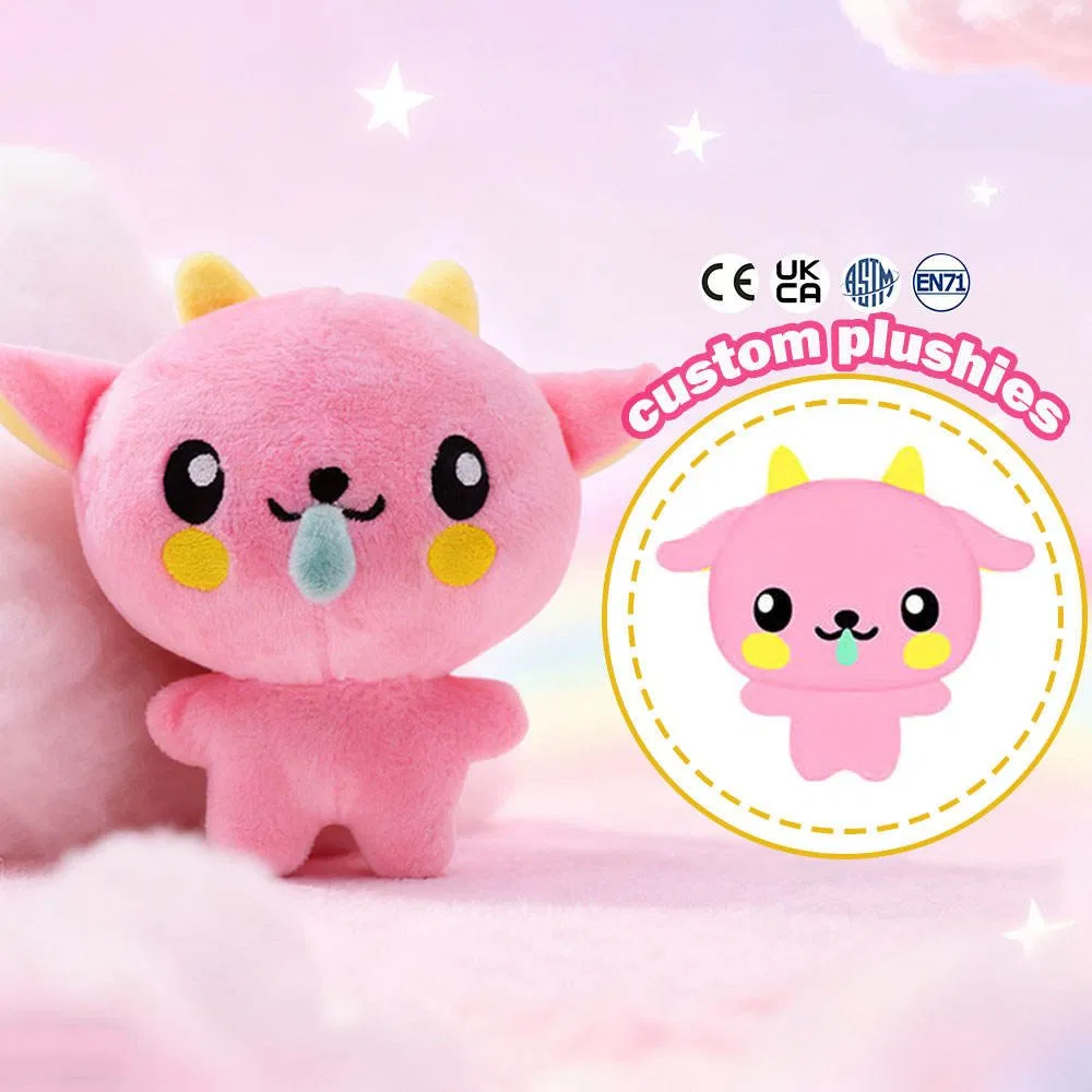 10cm Muñeco de Peluche Pequeño de Nariz Moqueante Súper Suave Figura IP Juguetes de Peluche Mini de Anime Alivio del Estrés Peluches Squeaky