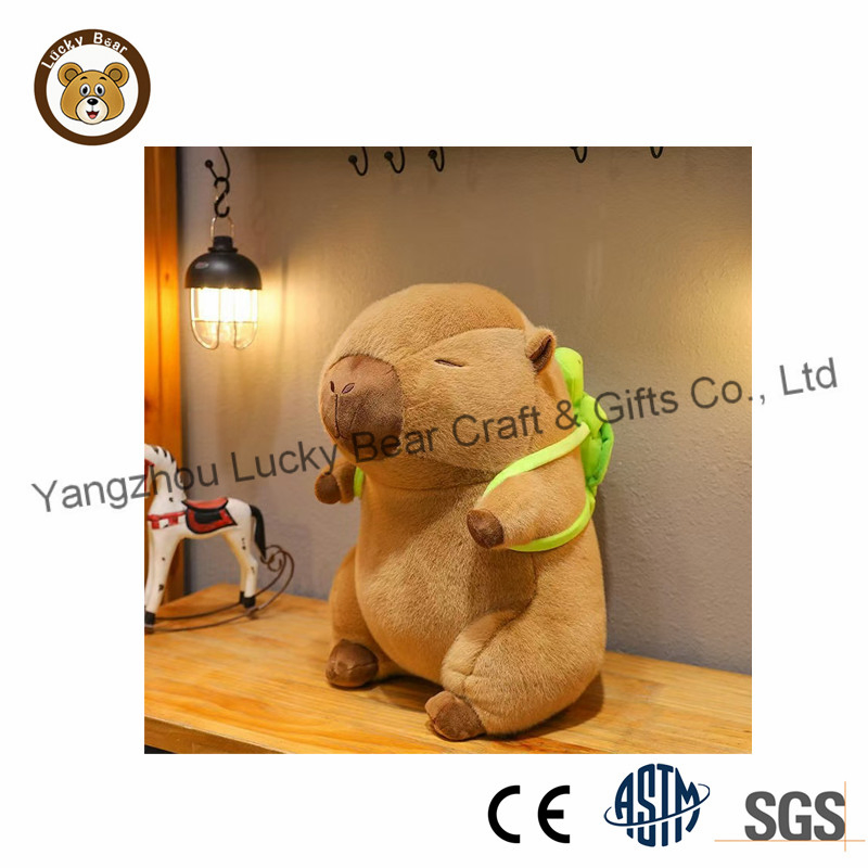 Juguete de peluche de capibara marrón suave, regalo de peluche para niños y niñas