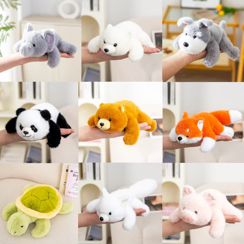 Personajes de dibujos animados personalizados, peluche de animal elefante, león, cerdo, pingüino, conejo, juguete de peluche lindo
