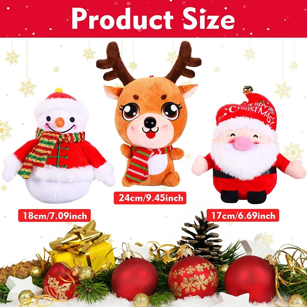 Regalo de Navidad de peluche personalizado en forma de animal, juguetes de peluche suaves