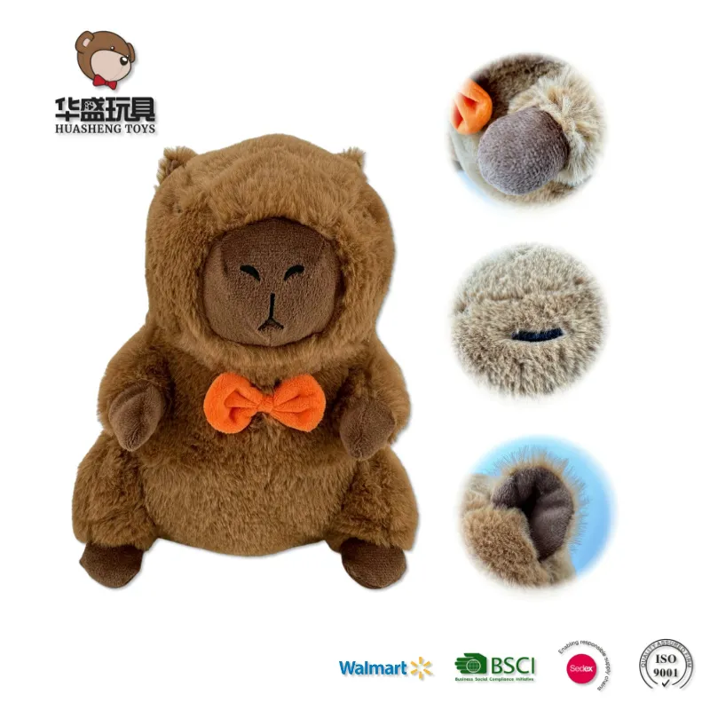 Productos calientes OEM ODM lindo juguete de peluche capibara animal de peluche
