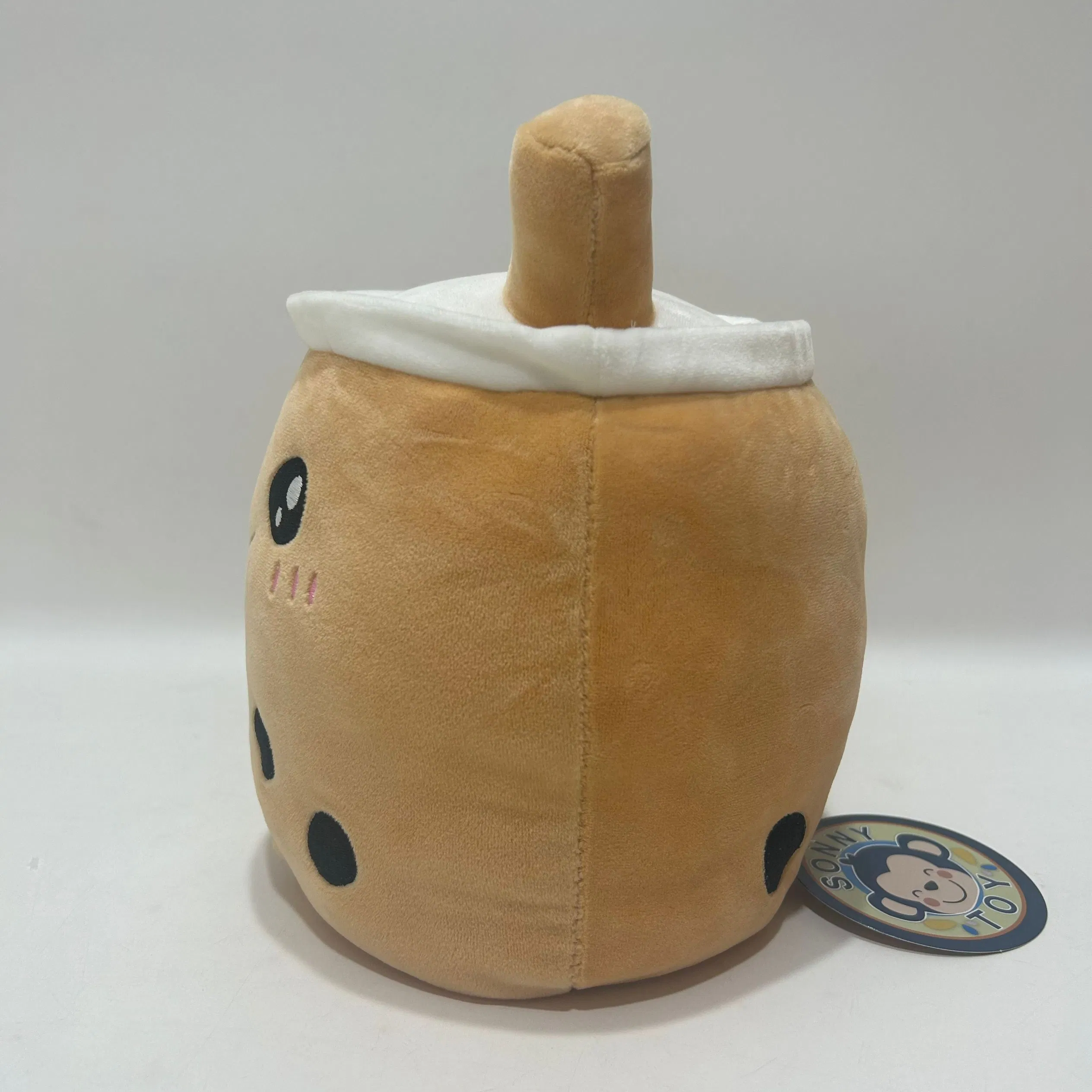 Logo personalizado suave al por mayor regalo para niños muñeca peluche animal de peluche taza de leche de té plush toy