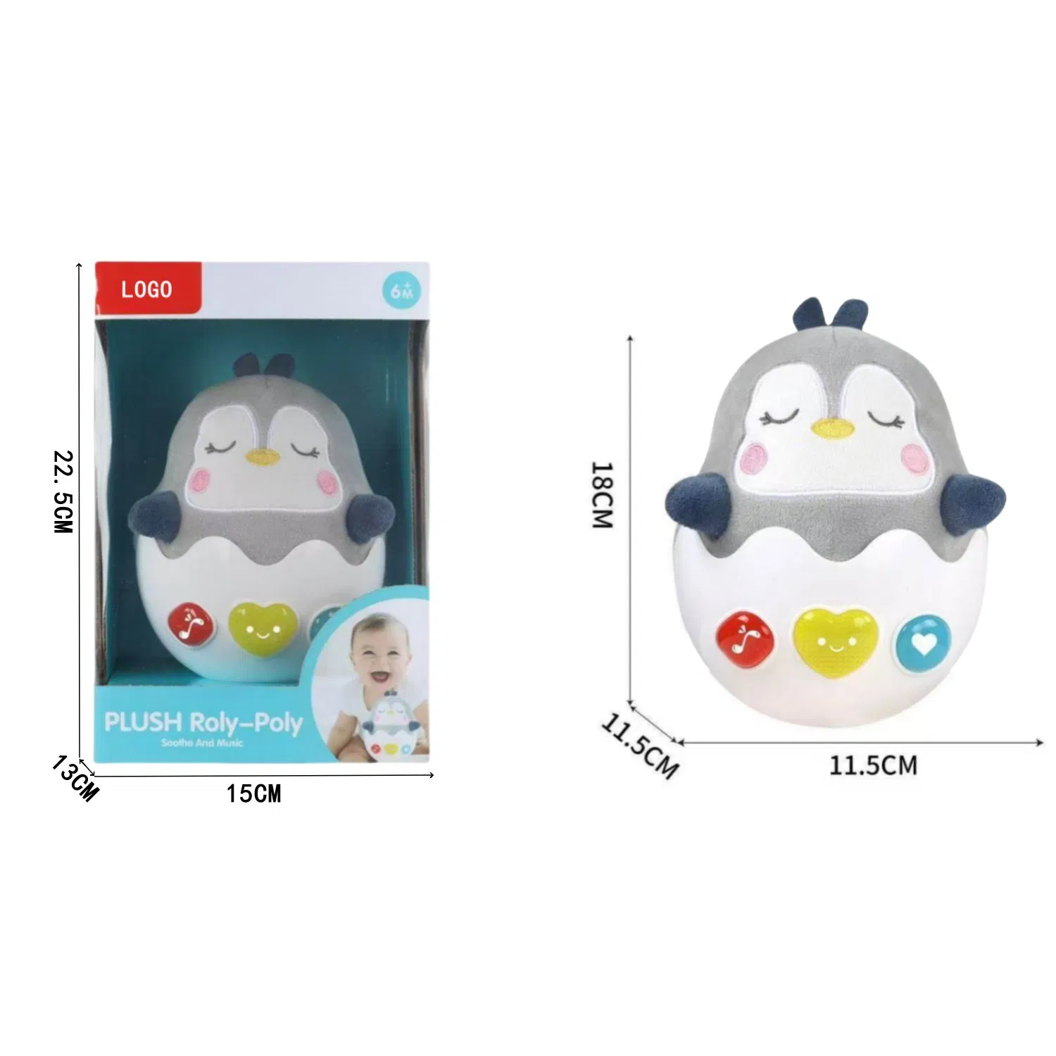 Juguete de peluche musical interactivo para niños al por mayor con luz, juguete para bebés